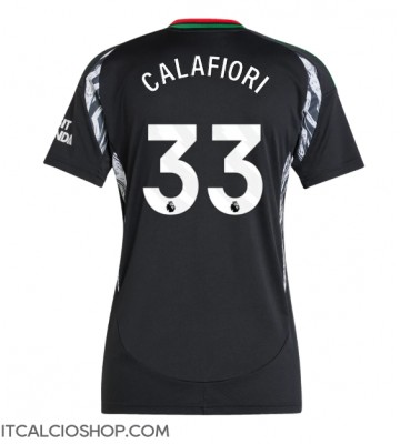 Arsenal Riccardo Calafiori #33 Seconda Maglia Femmina 2024-25 Manica Corta
